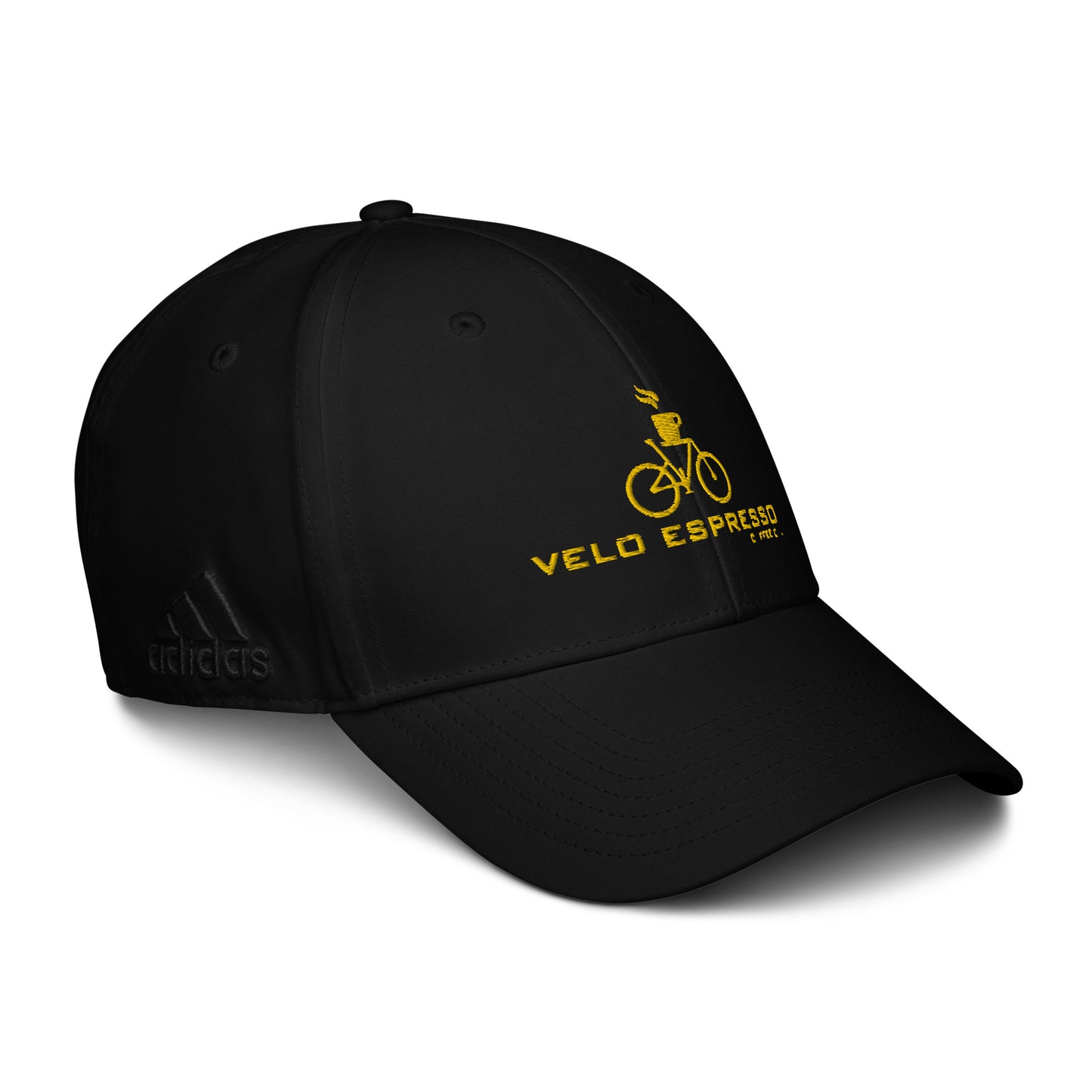Velo Espresso Adidas Hat - Gold Writing