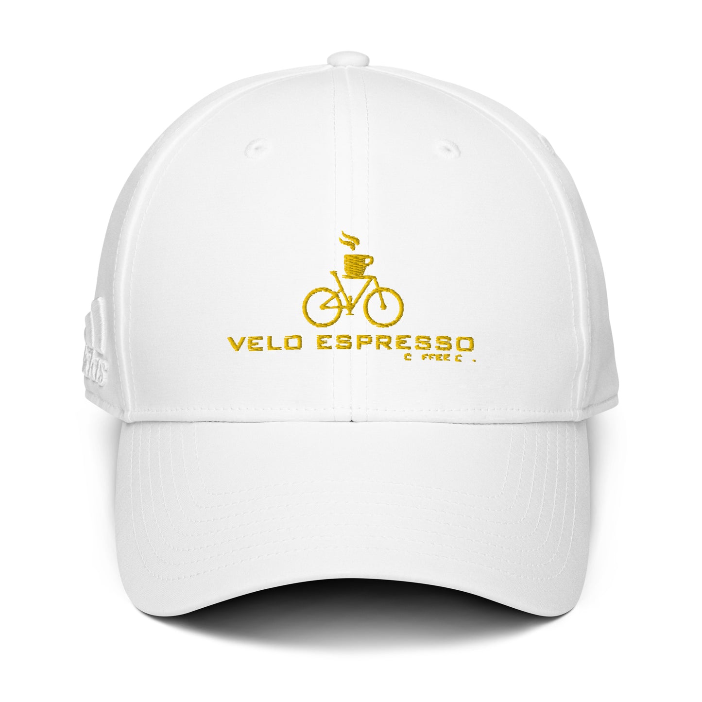 Velo Espresso Adidas Hat - Gold Writing