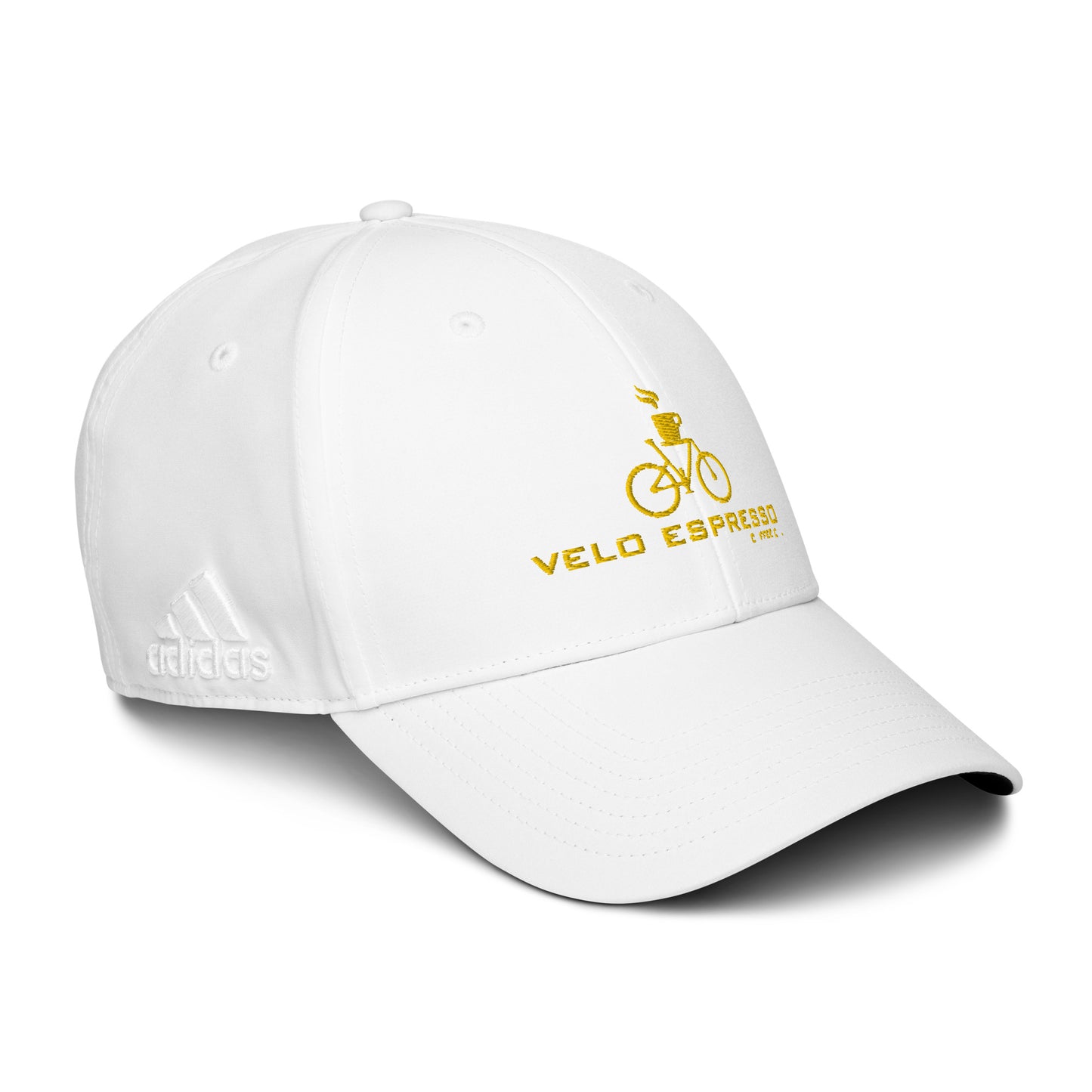 Velo Espresso Adidas Hat - Gold Writing